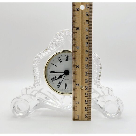 Vintage Crystal Desk Mantel Shelf Clock Quartz Untested Excellent Condition - Picture 9 of 9
